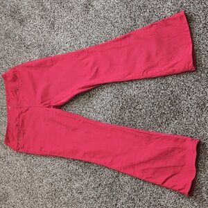 Diane Gilman DG2 Boot Cut Pants stretchy Size Medium Red